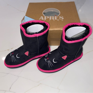 😻😻😻Black & Pink Cat Face Fantasy Boot Apres‎ by Lamo -SUPER CUTE😻😻😻